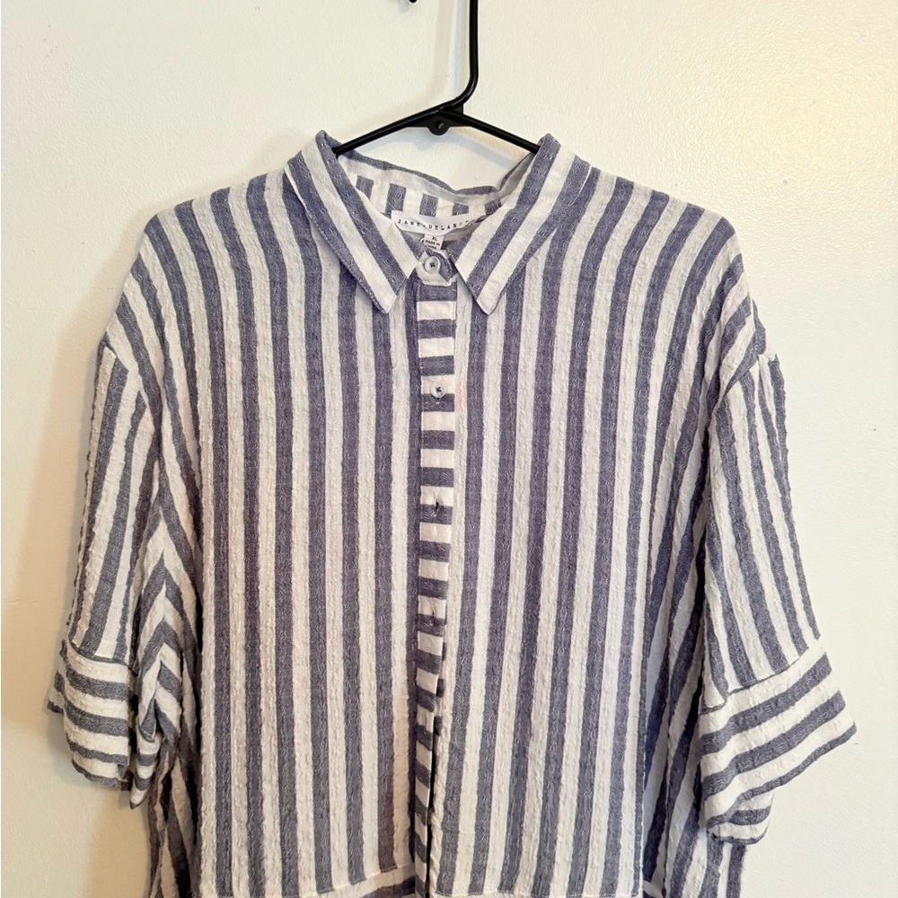 Striped Button-Up Shirt